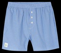 American Vintage - Short rayé droit en coton - Taille XL - Bleu