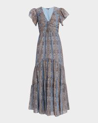 Kinga Ribbed V-Neck Maxi Dress