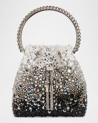Bon Bon Ombre Crystal Top-Handle Bucket Bag