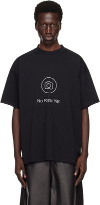 VETEMENTS Black 'No Posts' Regular T-shirt