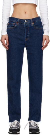 Re/Done Jean cigarette 70s bleu