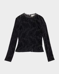 Regine Long-Sleeve Burnout Top