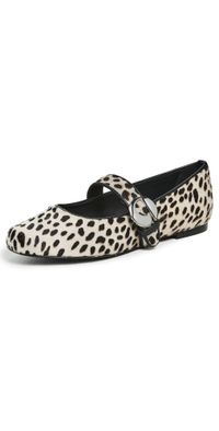 Coperni Belt Ballerina Flats White-Black Print 38
