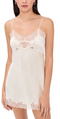 Only Hearts Silk Charmeuse Mini Slip Vintage Ivory M