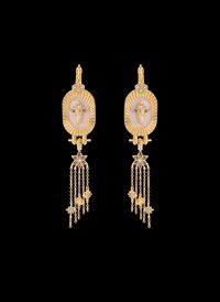 Hipanema - Boucles d'oreilles pendantes pour oreilles percées en laiton - Taille Unique - Blanc