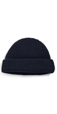 NN07 Merino Rib Knit Beanie Navy Blue One Size