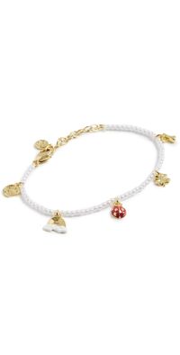 Gorjana Lucky Mini Charm Bracelet Pearl One Size