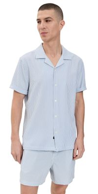RAILS Amalfi Shirt Blue White Seersucker S