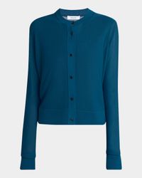 Semi Sheer Crewneck Cardigan