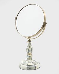 Sterling Check Enamel Vanity Mirror