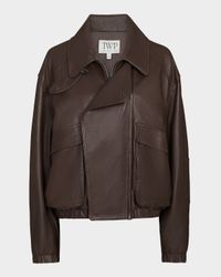 Hunter Bomber Jacket in Dolce Leather