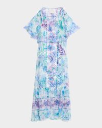 Annamarie Floral-Print Silk Chiffon Maxi Dress