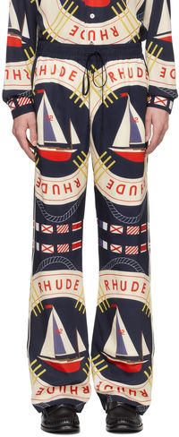 Rhude Blue Flag Sail Trousers