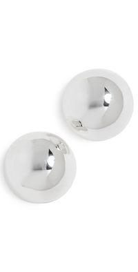 Annika Inez Large Hemisphere Earrings Silver One Size
