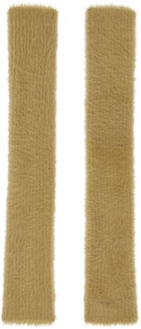MM6 Maison Margiela Beige Brushed Arm Warmers