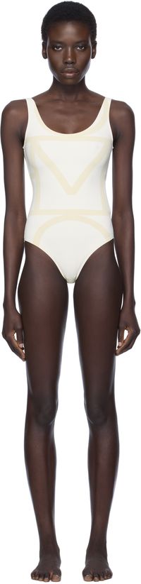 TOTEME Beige Monogram Swimsuit