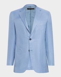 Men's Wool-Silk Hopsack Blazer