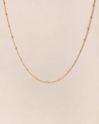 Emoi Emoi - Le collier chaîne boules doré à l'or fin 24 carats - Taille Unique - Doré