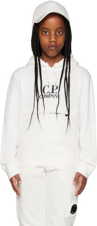 C.P. Company Kids Kids White Mixed Hoodie