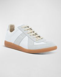 Men's Replica Leather Low-Top Sneakers