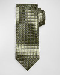 Men's Silk Jacquard Micro-Neat Tie