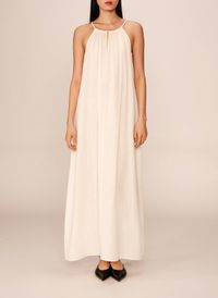 Grace Et Mila - Robe longue col rond - Taille L - Blanc