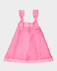 Girl's Polka Dot Bow Dress, Size 3T-10