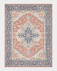 Richmond Serapi Hand-Tufted Red/Blue Rug, 5' x 8'
