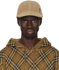 Burberry Casquette de baseball beige en velours côtelé