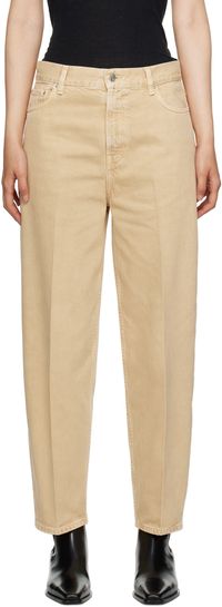 TOTEME Jean fuselé beige