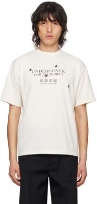 UNDERCOVER T-shirt 'No Gods No Masters' blanc cassé
