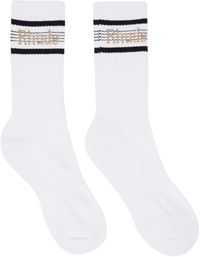 Rhude White Stripe Sport Socks
