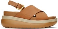 See by Chloé Brown Cicily Heeled Sandals