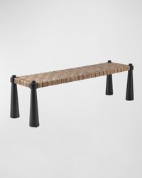 Solange Rattan Bench, 58.5"