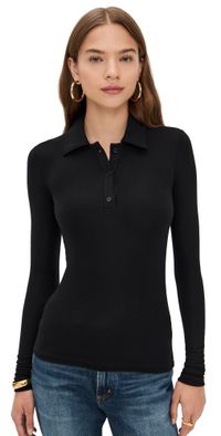 AGOLDE Amos Polo Black S