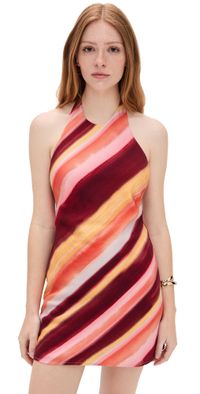 Seven Wonders Odyssey Mini Dress Peach Stripe L