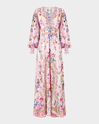 Palatial Pastels Shaped Waistband Maxi Dress