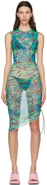 Louisa Ballou Robe Heatwave vert et bleu