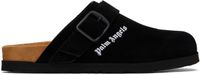 Palm Angels Black Logo Calf Leather Mules
