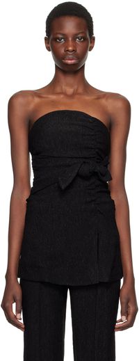 GANNI Black Strapless Camisole