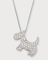 18k Diamond Scottie Dog Pendant Necklace