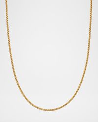 Men's Box Chain Necklace in 18K Gold, 1.7mm, 24"L
