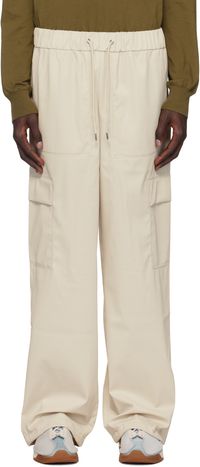 RAINS Pantalon de pluie cargo ample beige