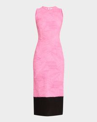 Textured Halter Midi Tube Dress