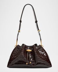 Bon Bon Medium Croc-Embossed Leather Shoulder Bag