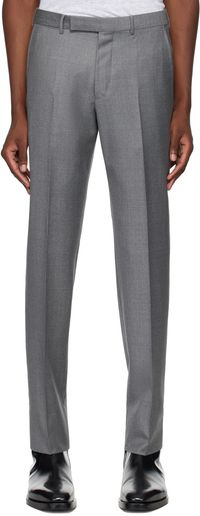 ZEGNA Gray Pleats Trousers