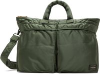 PORTER - Yoshida & Co Khaki Tanker Short Helmet Briefcase