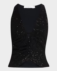 Minnia Sequined V-Neck Top
