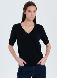 Zapa - Pull droit en maille - Taille 5 - Noir