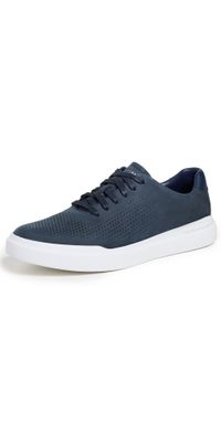 Cole Haan Grandpro Rally Laser Cut Sneakers Navy Ink Nubuck 10.5